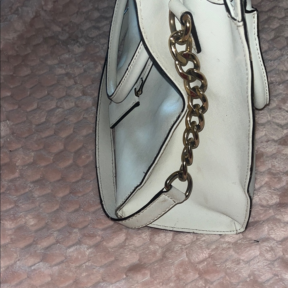 Michael Kors Cream Satchel with Gold Accents - Picture 6 of 6